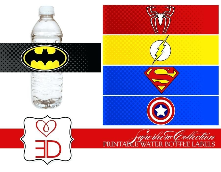 Super Hero Water Bottles Free Printable Superhero Water Bottle Labels 