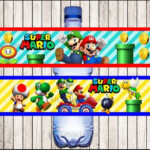 Super Mario Bros Water Labels Instant Download Mario Bros Water
