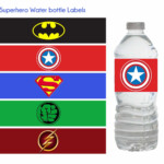 Superhero Water Bottle Labels Superhero Por DreamyPartyPrintable