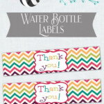 Thank You Water Bottle Labels Printable Party Accessories Teacher