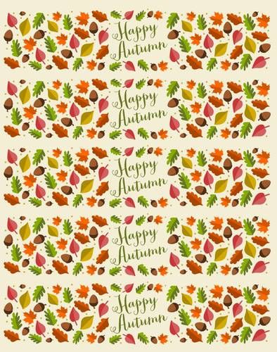 Thanksgiving Autumn Leaf Free Printables Printable Water Bottle Labels