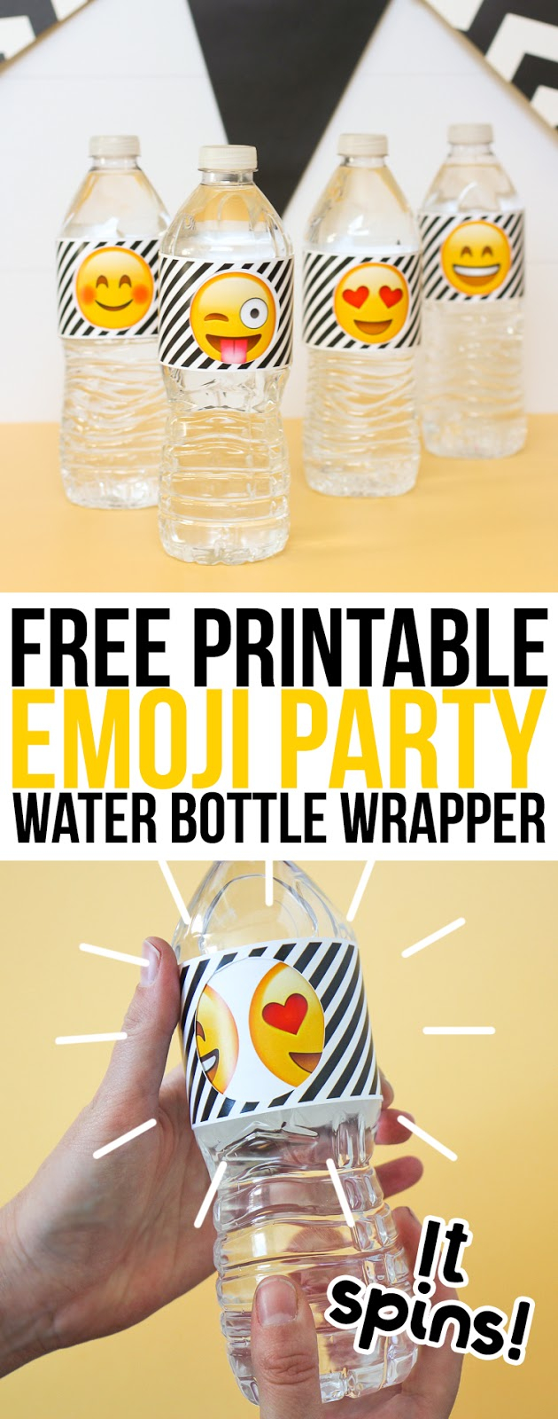 The Craft Patch Emoji Party Water Bottle Labels