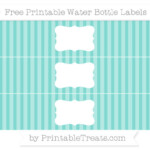 Tiffany Blue Striped DIY Water Bottle Labels Printable Treats