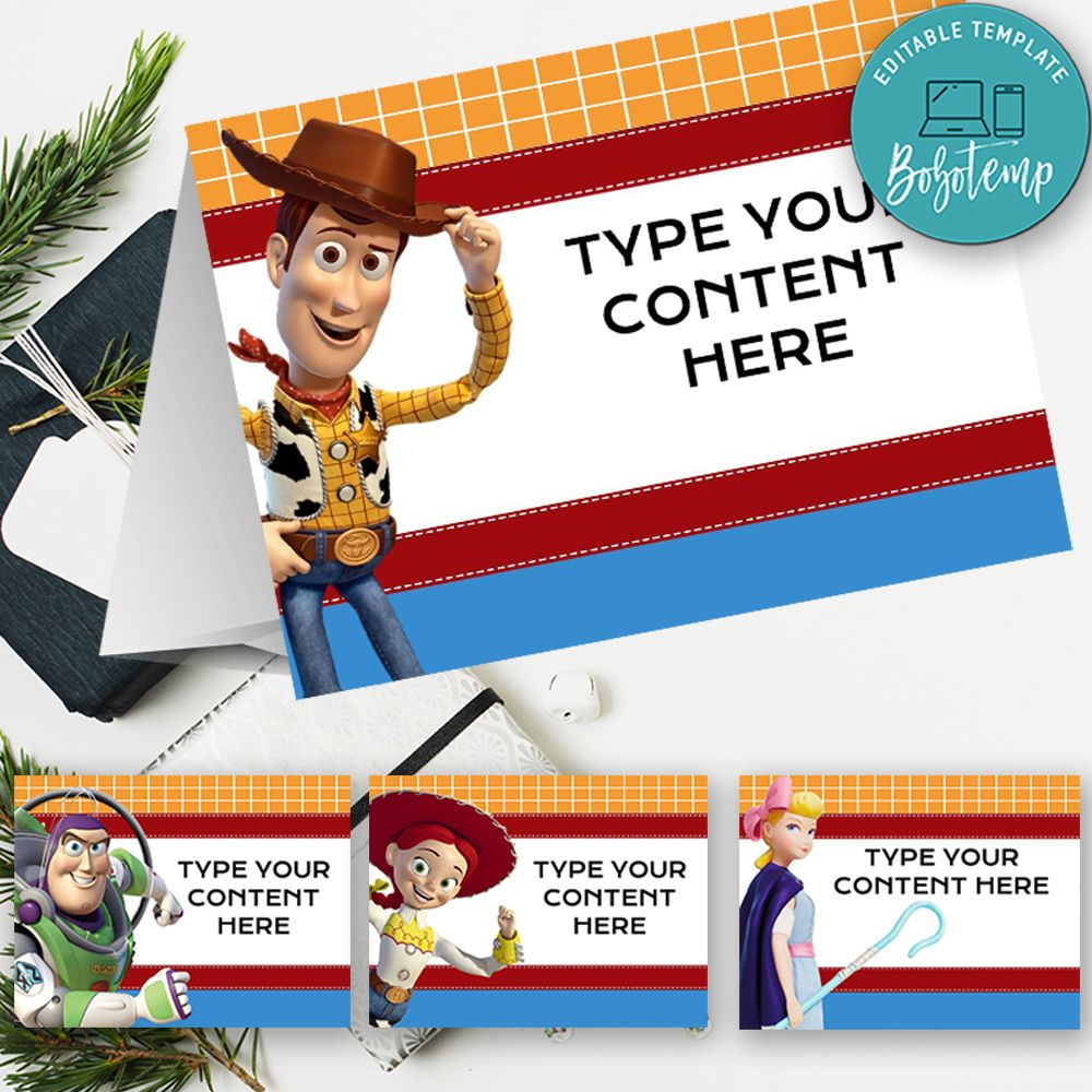 Toy Story Party Food Labels Printable DIY Bobotemp
