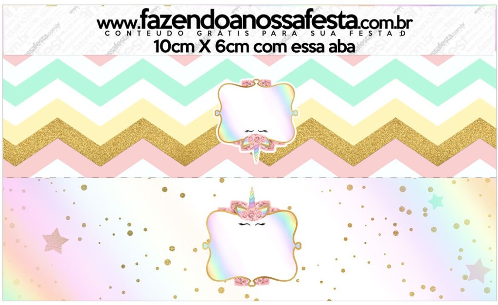 Unicorn And Rainbow Free Printable Candy Bar Labels con Immagini 