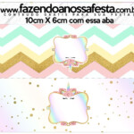 Unicorn And Rainbow Free Printable Candy Bar Labels con Immagini