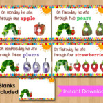 Very Hungry Caterpillar Food Tent Cards By KidsPartyPrintables 4 99