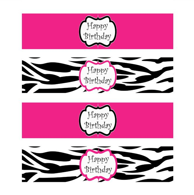 Zebra Diva Printable Collection Zebra Birthday Party Zebra Birthday 